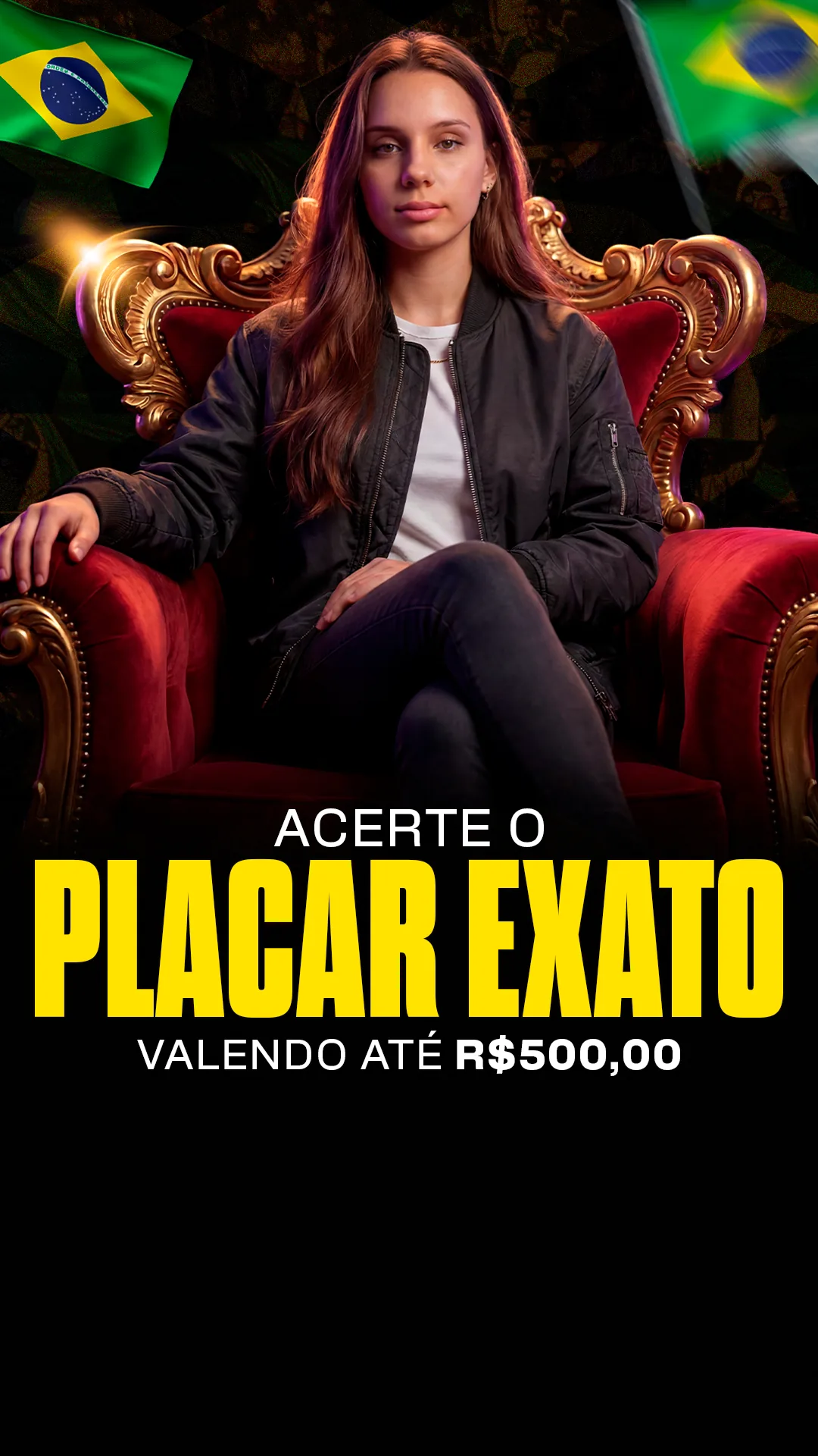 Placar Certo — Acerte o placar exato de Brasil x Haiti, 19/06 21:30, valendo até R$500